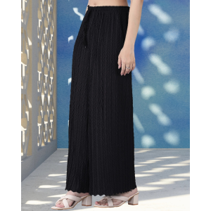 Stylish Premium Look Pleated Design Palazzo for Women (Pack of 1)