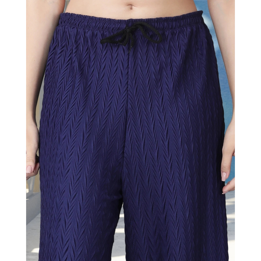 Stylish Premium Look Pleated Design Palazzo for Women (Pack of 1)