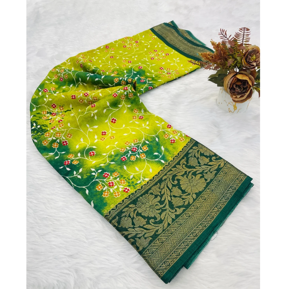 Dola Jacquard Designer Silk Saree with Unstitched BP (Pack of 1)