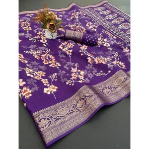 Premium Dola Silk Saree with Designer Pallu & Unstitched BP (Pack of 1)