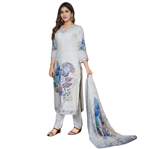 Cream Suits With Handwork In Pure Viscose Muslin Fabrics (Pack of 1)