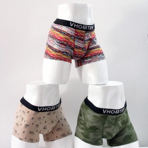 Vhomten Men's Printed Multicolour Underwear / Trunks (Pack of 3)