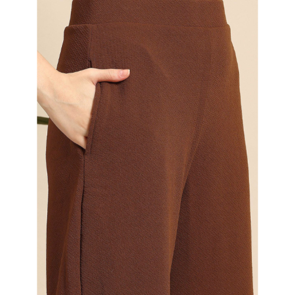 Woman Stylish Cotton Blend Round Neck Co-ords Set ( pack of 1 )