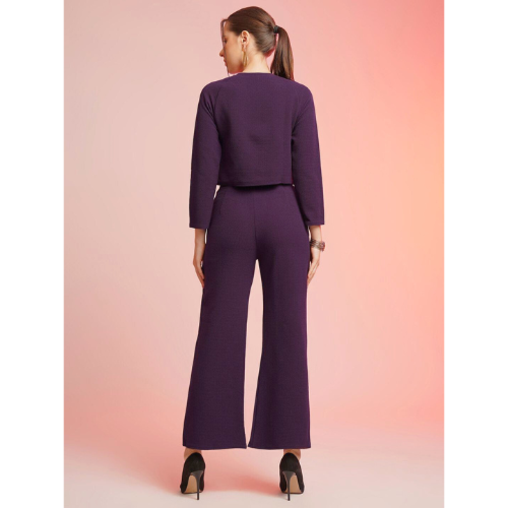 Woman Stylish Cotton Blend Round Neck Co-ords Set ( pack of 1 )