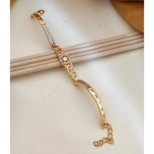 Royal Circle Link Gold Bracelet for Women (Pack of 1)